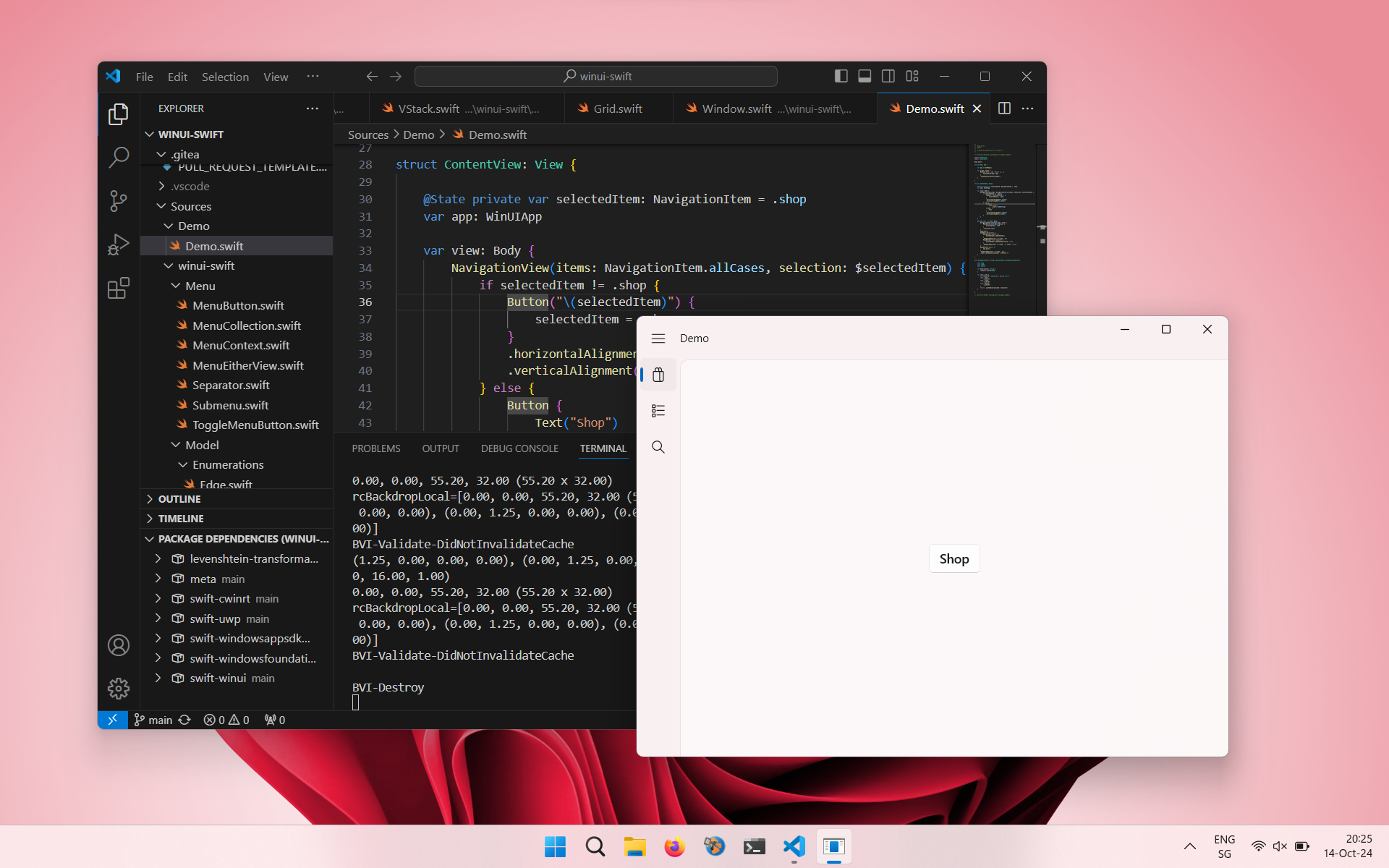 VS Code and a simple demo app